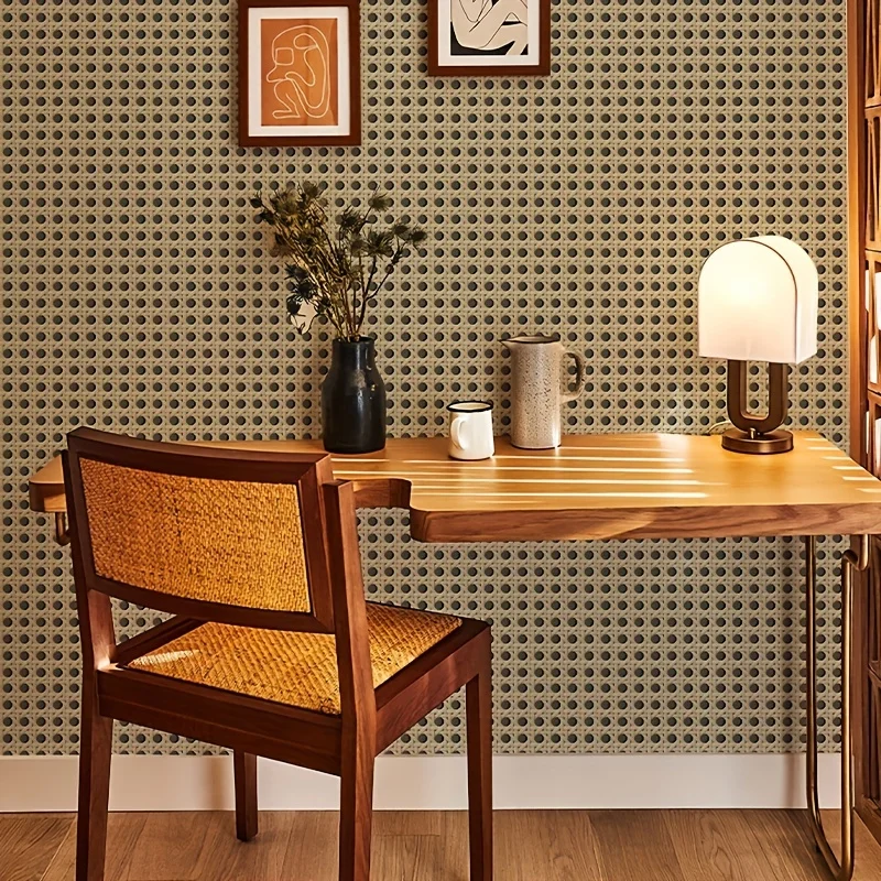 45cm Retro Rattan Pattern Self - Pvc Panel Background review and price