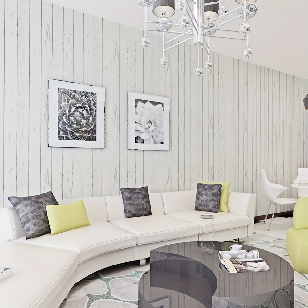 Retro White Wallpaper Wooden P - Pvc Panel Background review and price